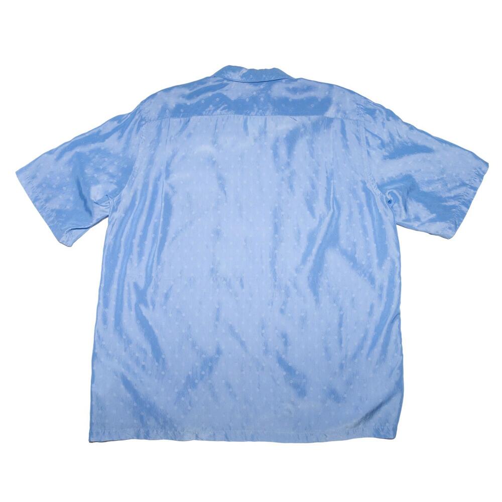 Comme Des Garcons Homme SS 2002 Blue Rayon Polka Dot Shirt